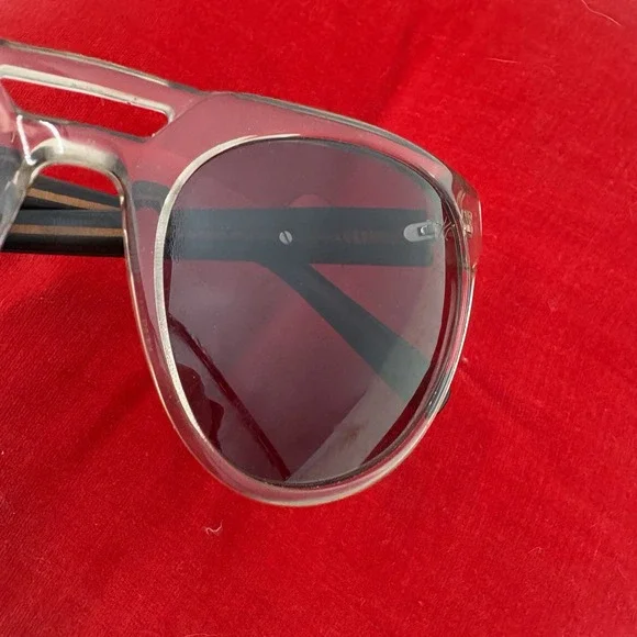 Kenneth Cole Clear And Gun Metal Gray Marble Classic Sunglasses Mens - Picture 7 of 8